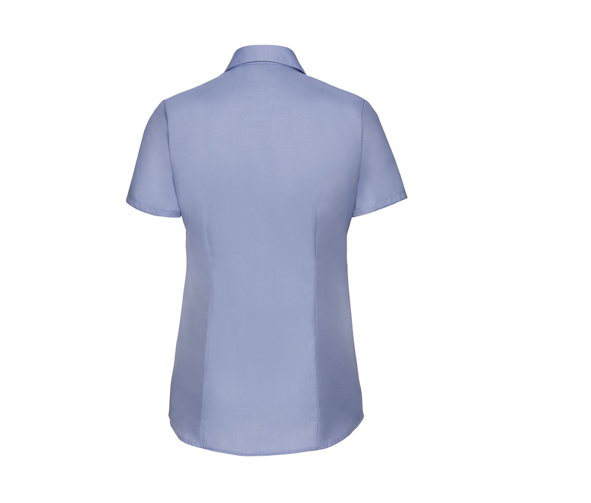 RUSSELL COLLECTION LADIES' SHORT SLEEVE TAILORED HERRINGBONE SHIRT