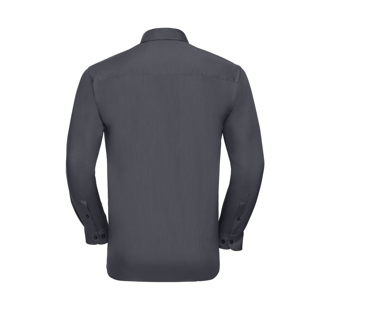 RUSSELL COLLECTION MEN'S LONG SLEEVE CLASSIC POLYCOTTON POPLIN SHIRT