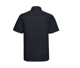 RUSSELL COLLECTION MEN'S SHORT SLEEVE CLASSIC POLYCOTTON POPLIN SHIRT
