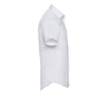 RUSSELL COLLECTION MEN'S SHORT SLEEVE FITTED STRETCH SHIRT