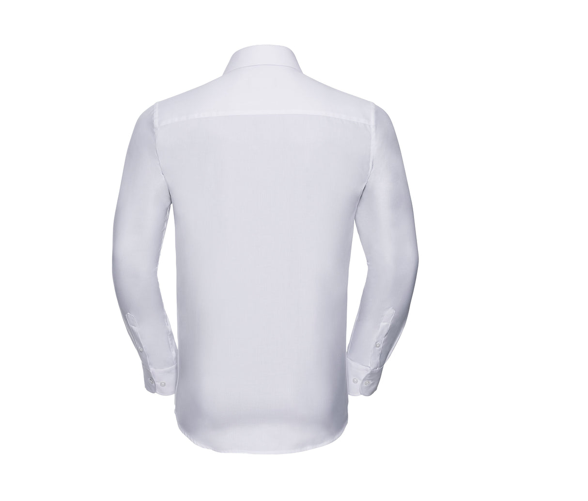 RUSSELL COLLECTION MEN'S LONG SLEEVE TAILORED HERRINGBONE SHIRT
