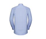 RUSSELL COLLECTION MEN'S LONG SLEEVE TAILORED HERRINGBONE SHIRT
