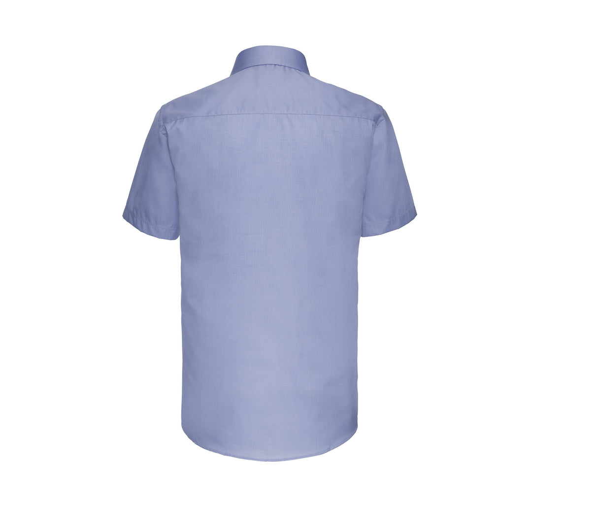 RUSSELL COLLECTION MEN'S SHORT SLEEVE TAILORED HERRINGBONE SHIRT