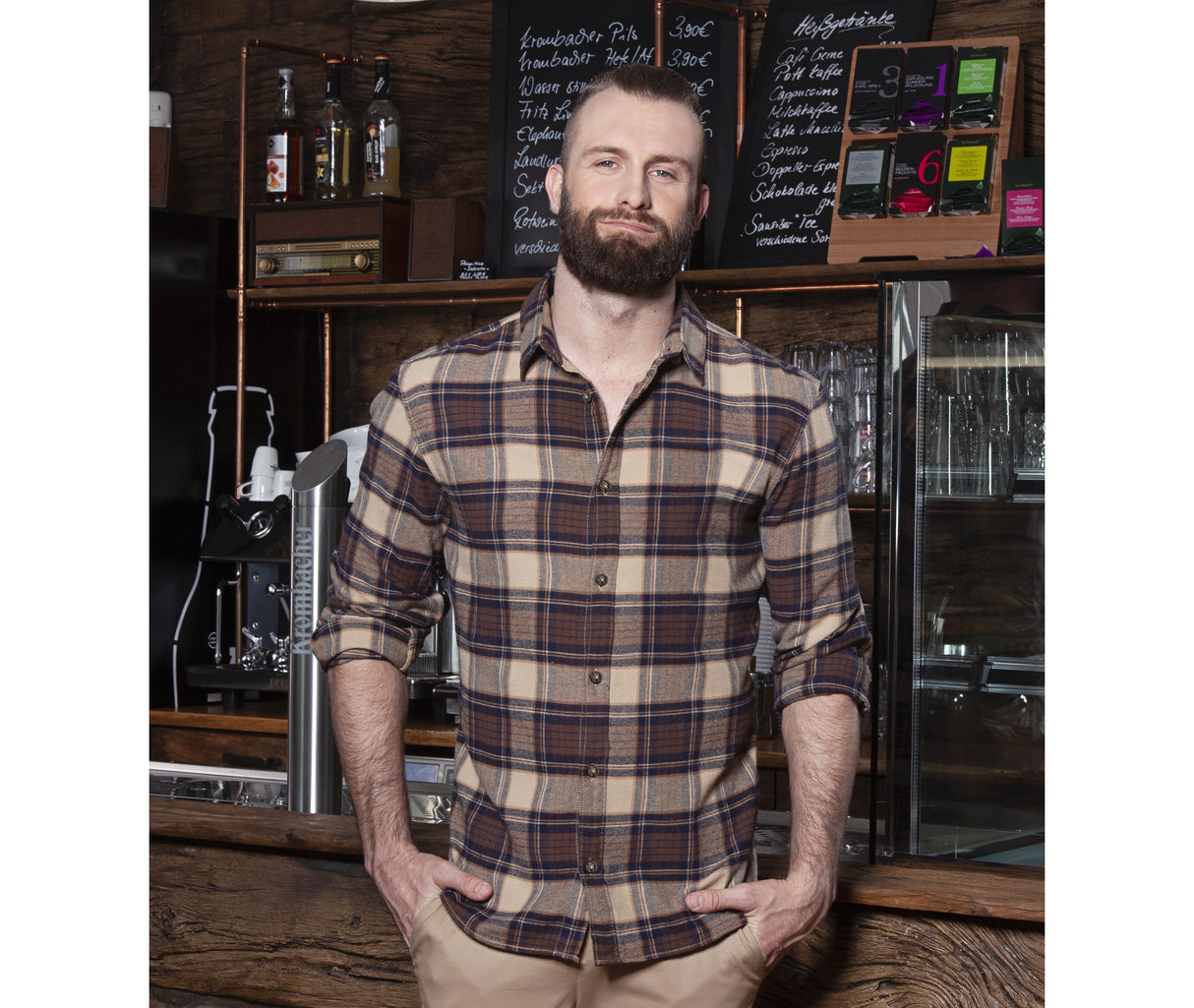 KARLOWSKY Men's Checked Shirt Urban-Trend