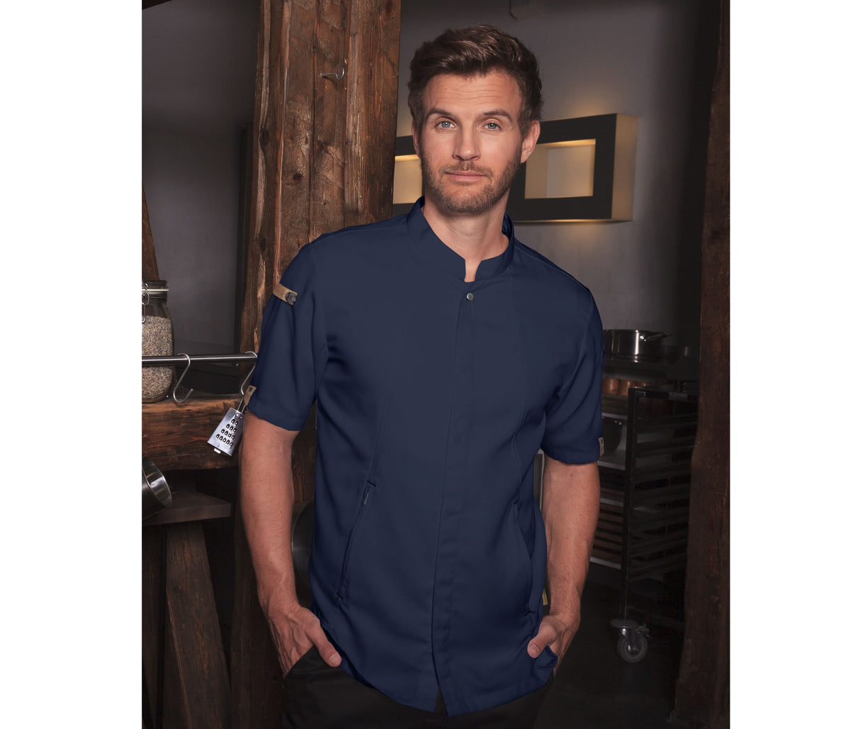 KARLOWSKY SHORT SLEEVE CHEF JACKET GREEN-GENERATION