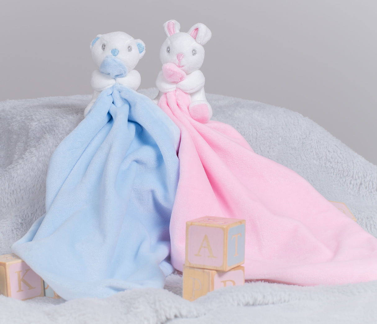 MUMBLES BABY ANIMAL COMFORTER WITH RATTLE