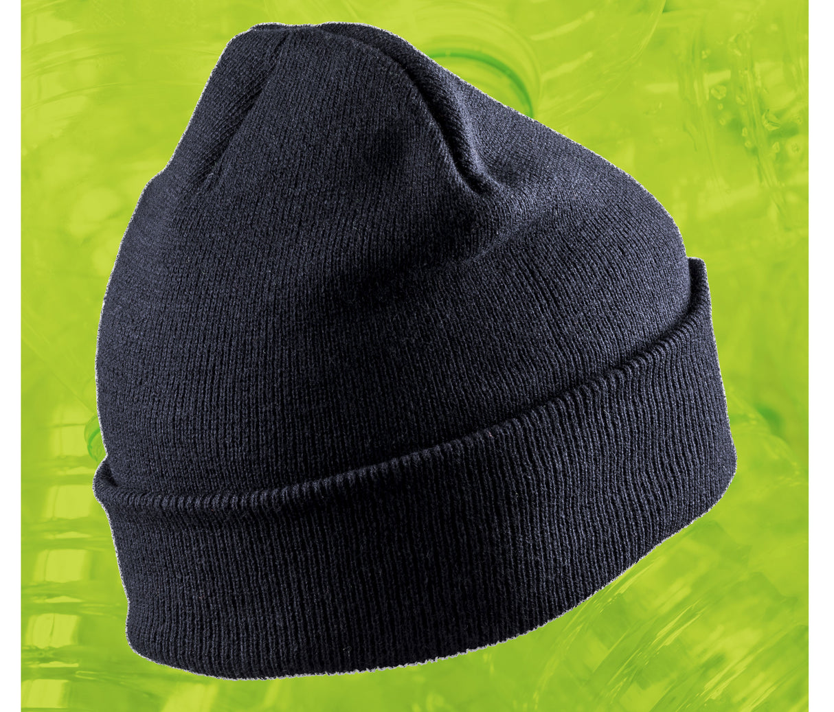 RECYCLED DOUBLE KNIT PRINTER BEANIE