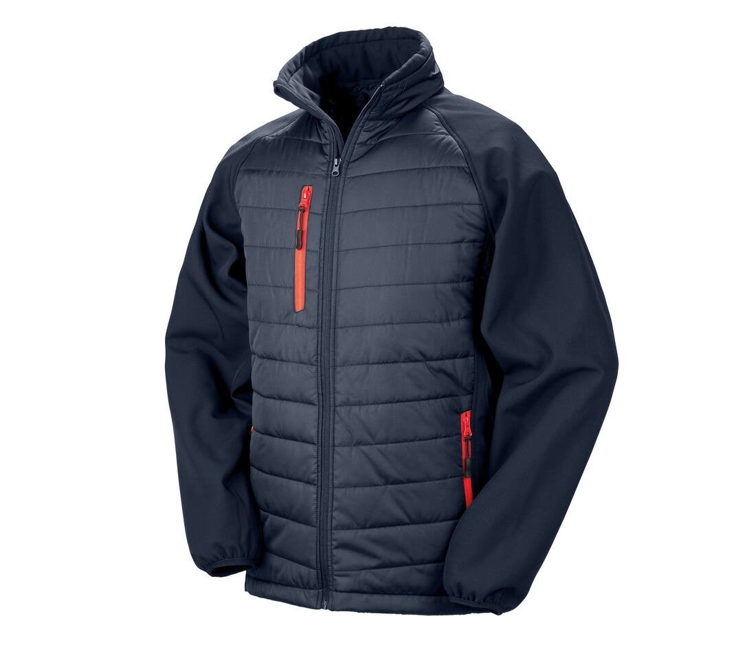 RESULT BLACK COMPASS PADDED SOFTSHELL JACKET