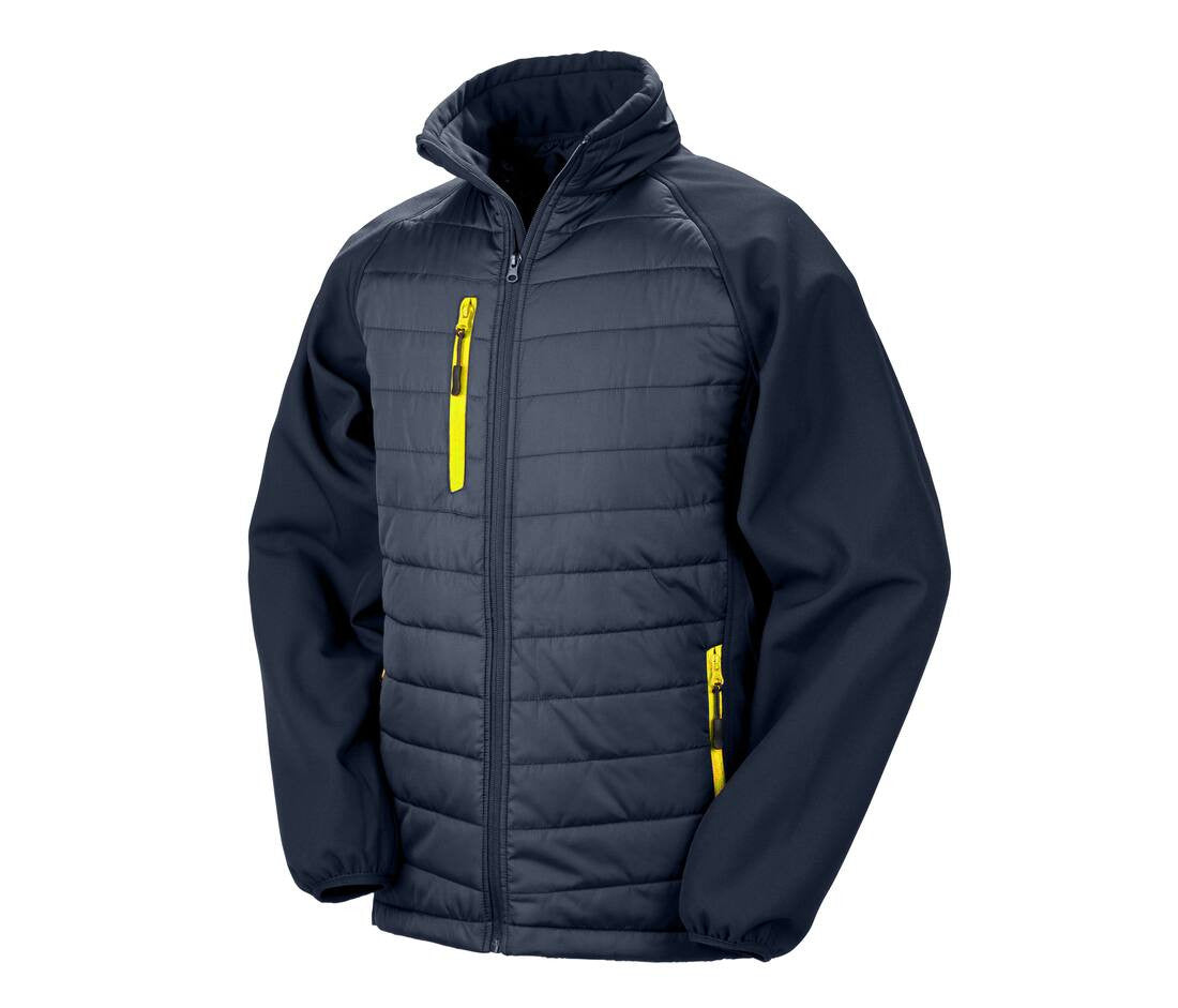 RESULT BLACK COMPASS PADDED SOFTSHELL JACKET