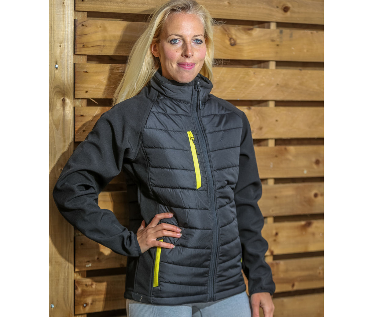 RESULT BLACK COMPASS PADDED SOFTSHELL JACKET