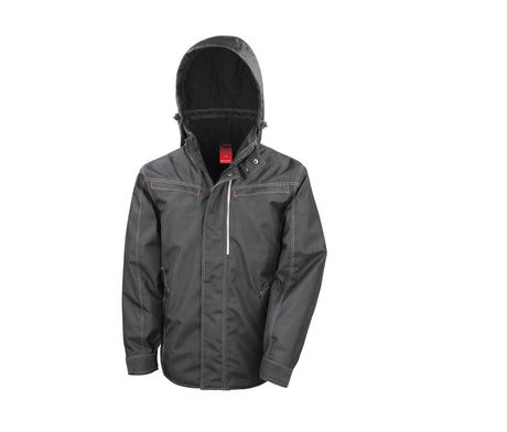 DENIM TEXTURE RUGGED JACKET