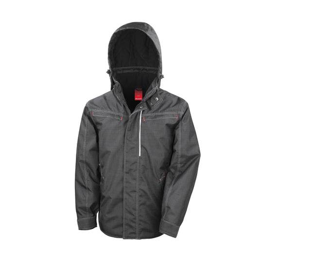 DENIM TEXTURE RUGGED JACKET