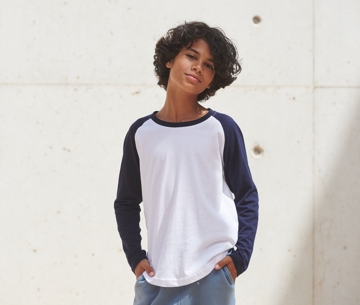 SF CLOTHING KIDS' LONG SLEEVED BASEBALL T