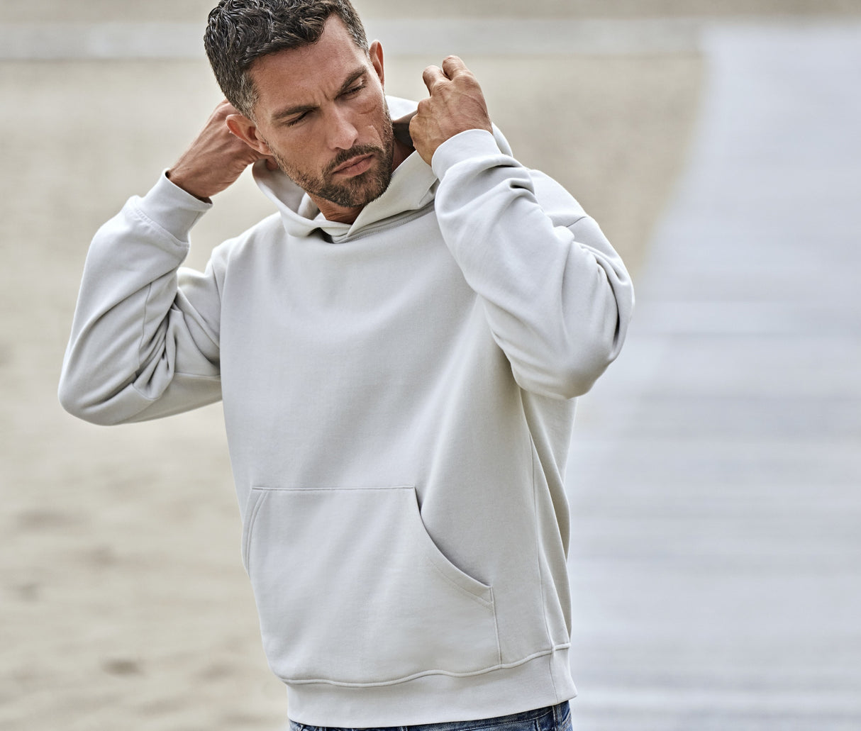 TEE JAYS URBAN HEAVY LOOSE FIT HOODED SWEATSHIRT