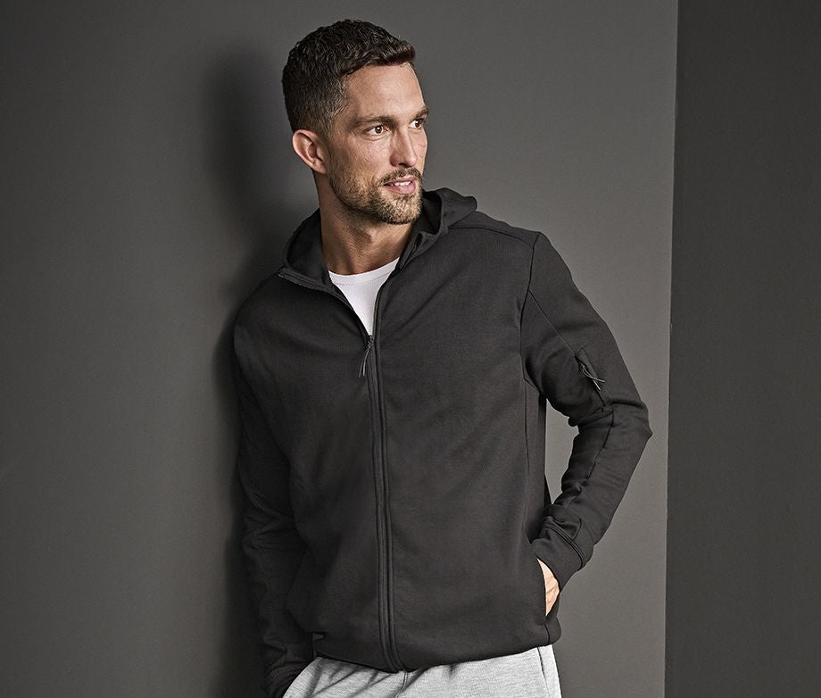 TEE JAYS ATHLETIC HOODED FULL ZIP SWEAT
