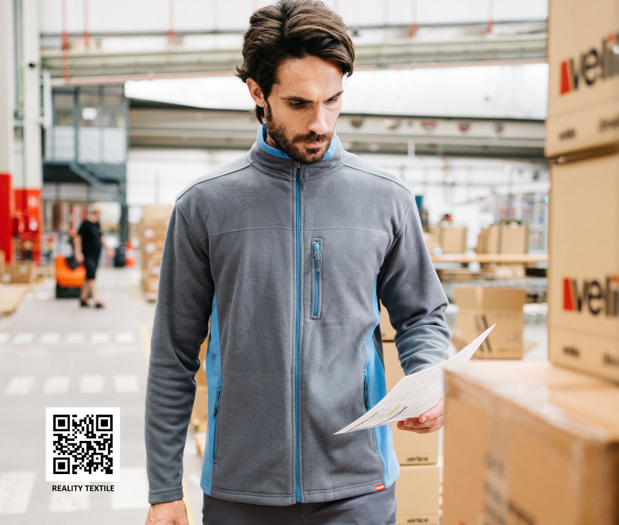 VELILLA TWO-TONE FLEECE JACKET