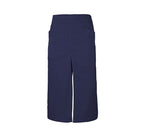 Long apron with slit and pockets