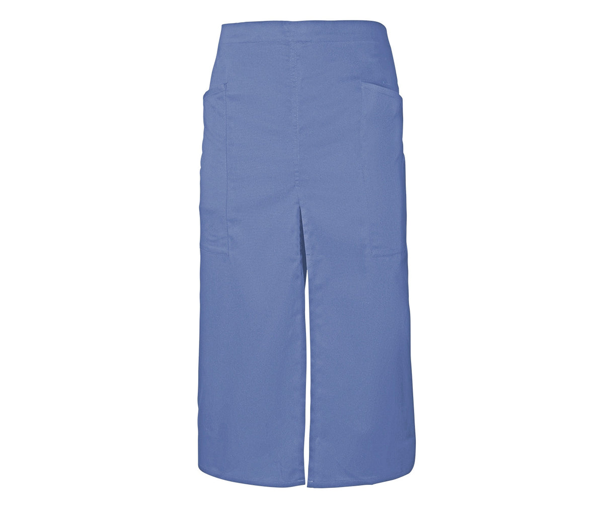 Long apron with slit and pockets