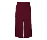 Long apron with slit and pockets