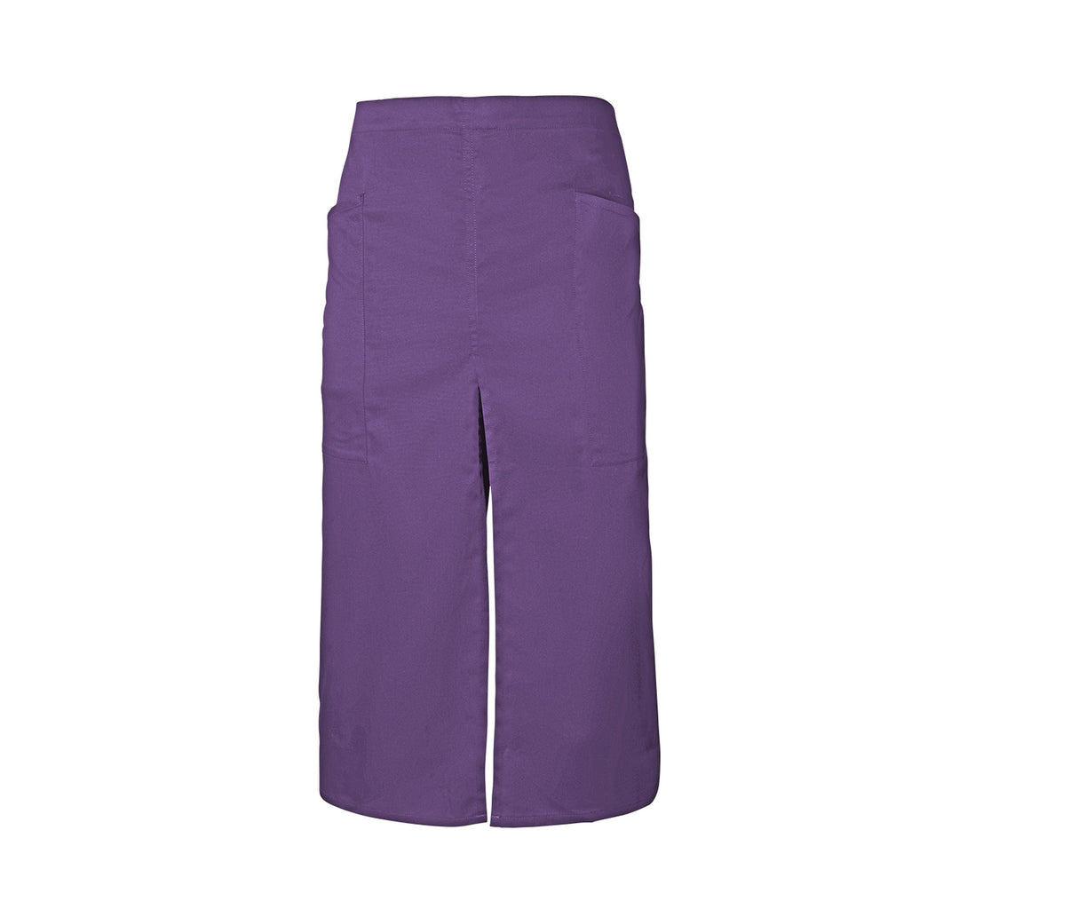 Long apron with slit and pockets