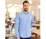 VELILLA MEN'S LONG-SLEEVE STRETCH OXFORD SHIRT