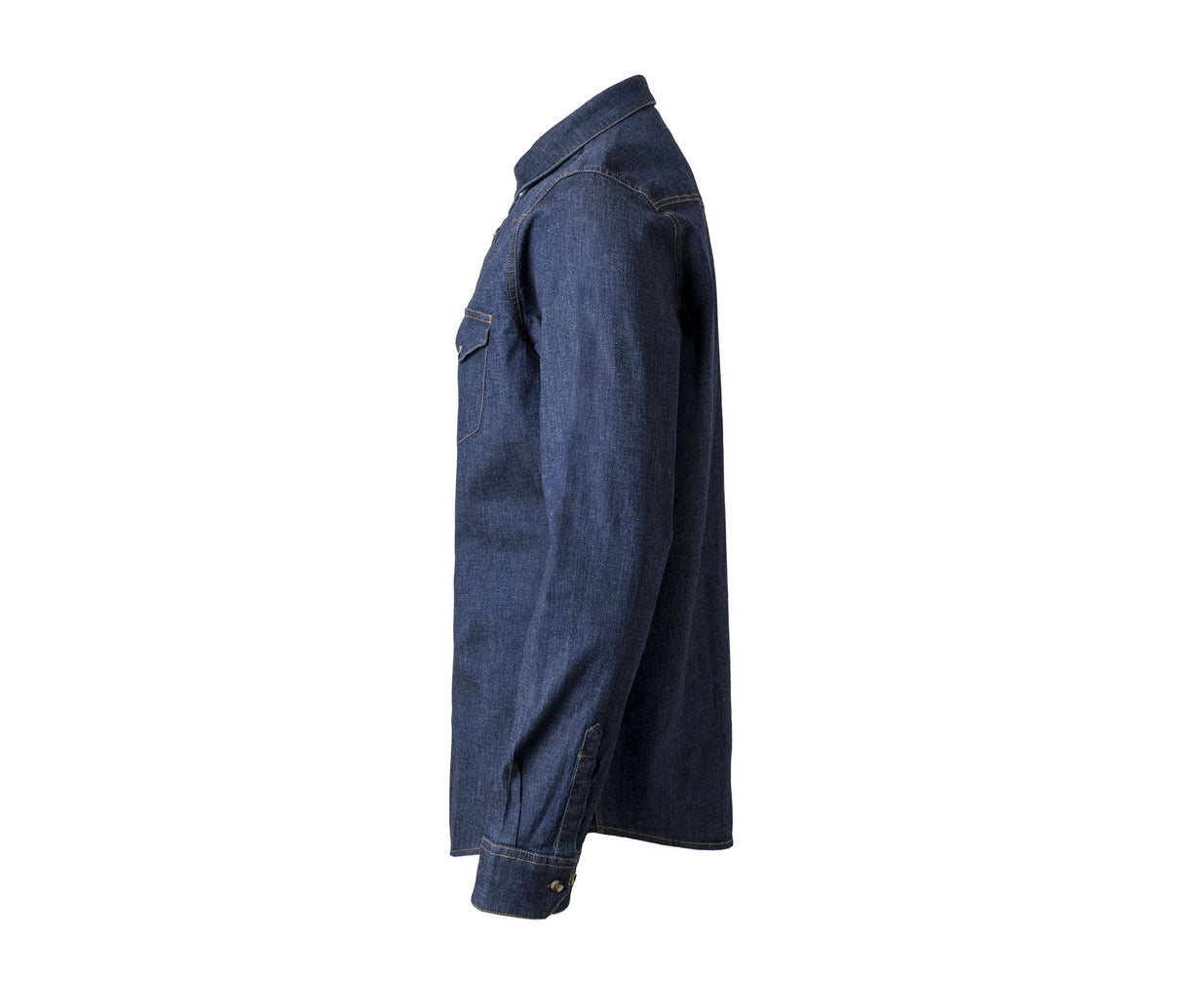 VELILLA MEN'S LONG-SLEEVE STRETCH DENIM SHIRT