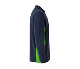 VELILLA TWO-TONE LONG-SLEEVE POLO SHIRT