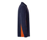 VELILLA TWO-TONE LONG-SLEEVE POLO SHIRT