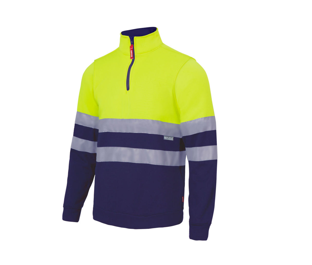 VELILLA TWO-TONE HIGH VISIBILITY ZIP SWEATSHIRT