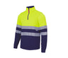 VELILLA TWO-TONE HIGH VISIBILITY ZIP SWEATSHIRT