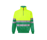 VELILLA TWO-TONE HIGH VISIBILITY ZIP SWEATSHIRT