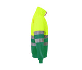 VELILLA TWO-TONE HIGH VISIBILITY ZIP SWEATSHIRT